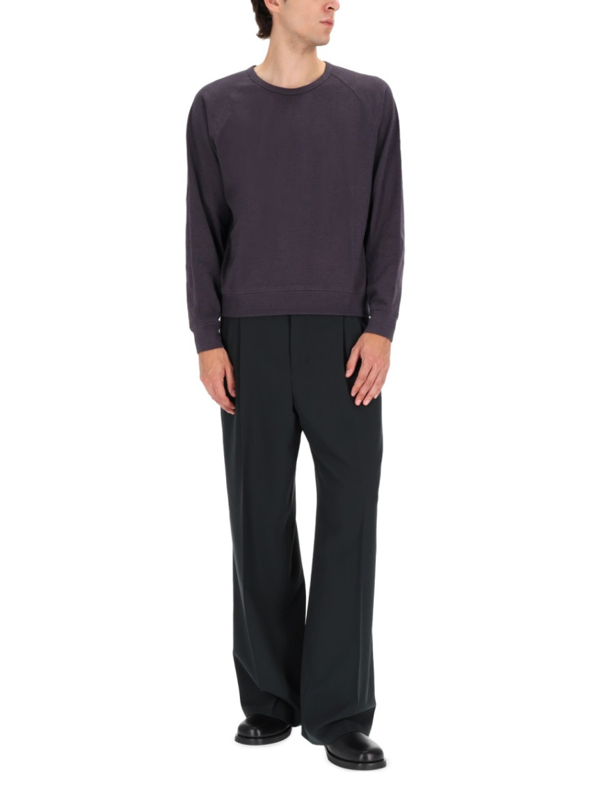 Lemaire - raglan sleeve knit sweater with ribbed he