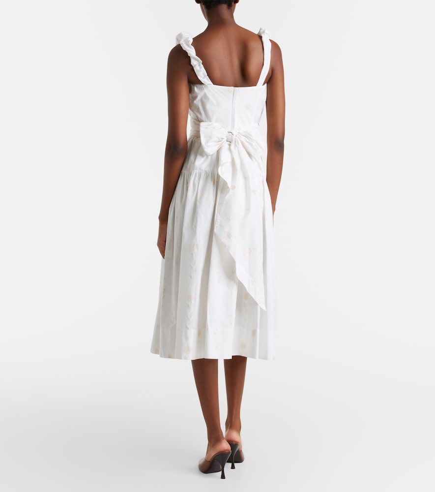 Sunday floral cotton-blend corset dress