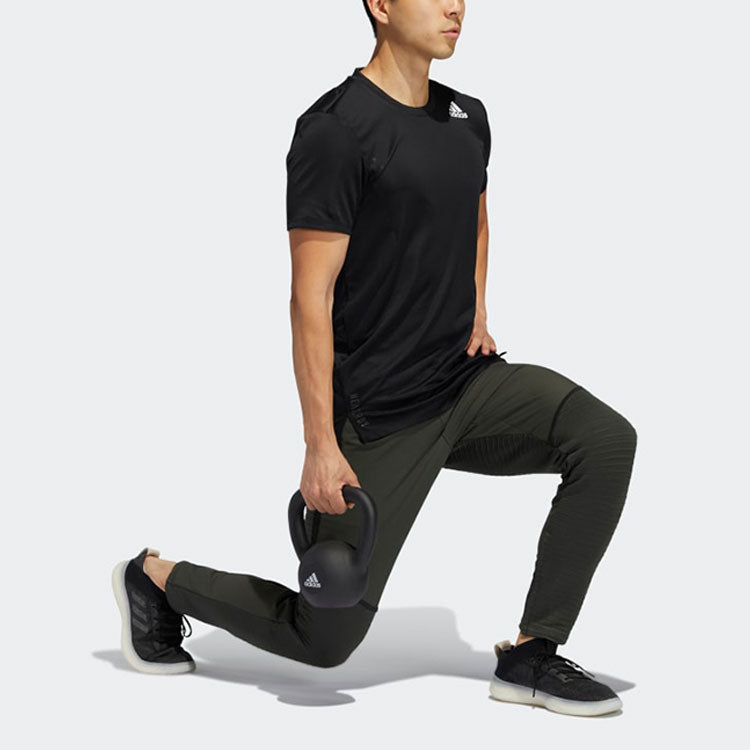 Solid Color Training Sports Short Sleeve Black