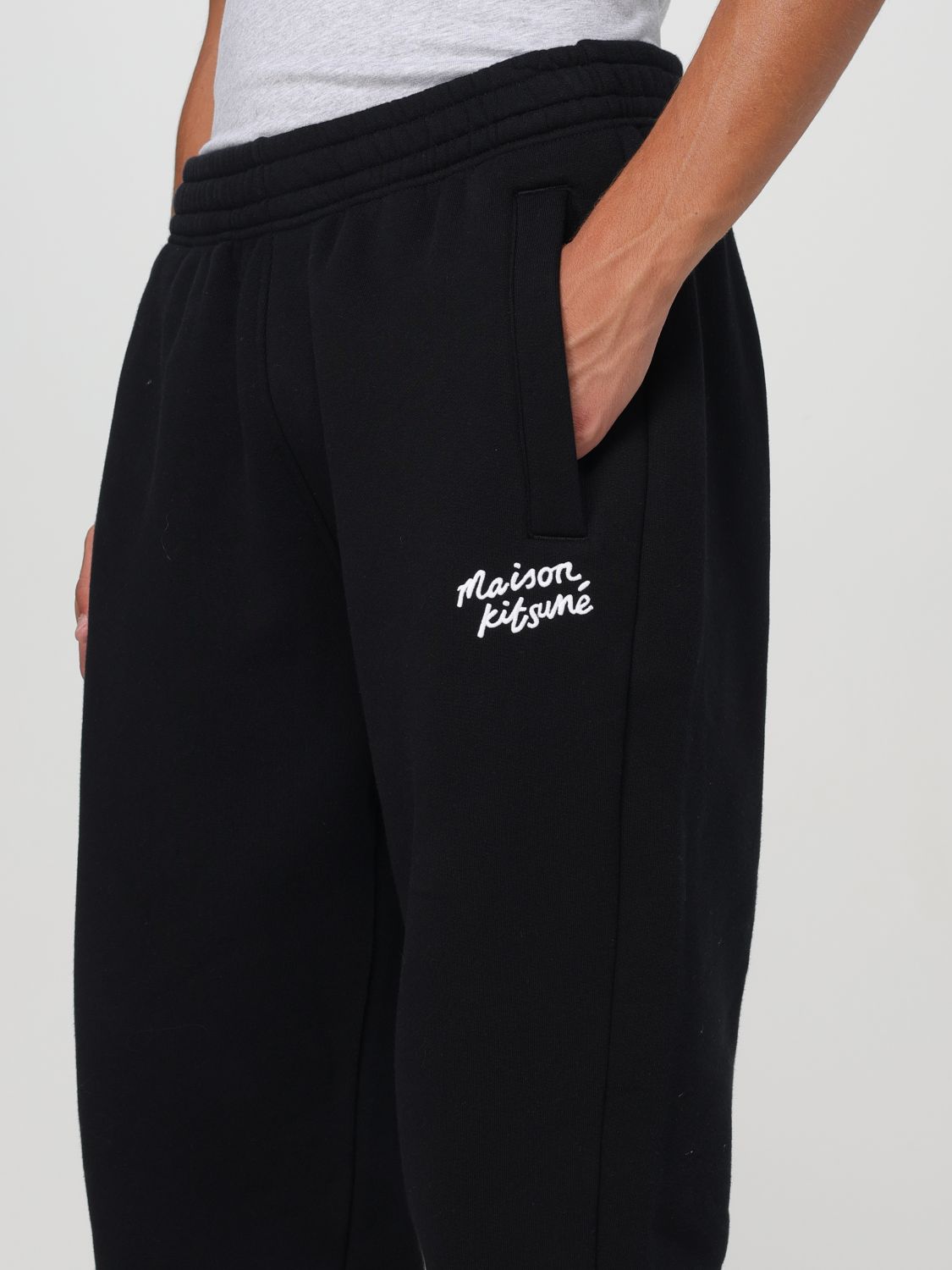 Logo-print cotton track pants - Black