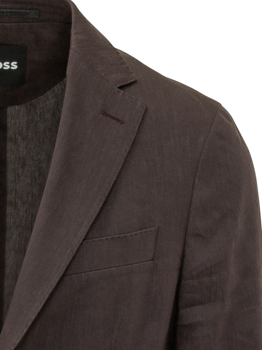 Dark Brown Notched Lapel Blazer