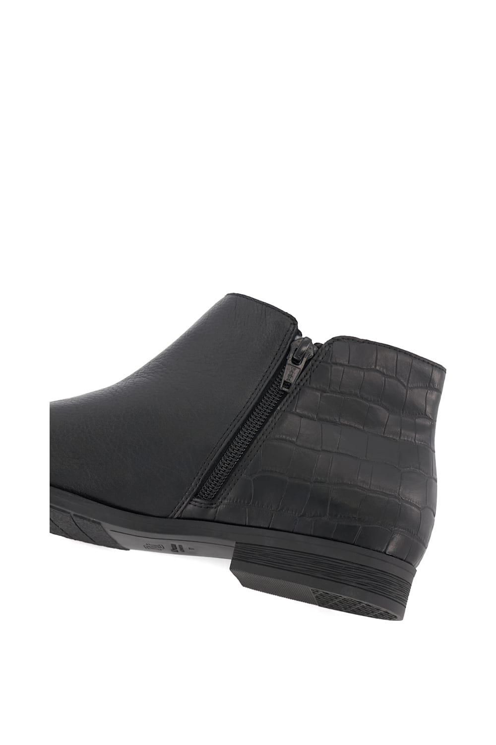 Dune London Women's 'Pond' Leather Ankle Boots in Black