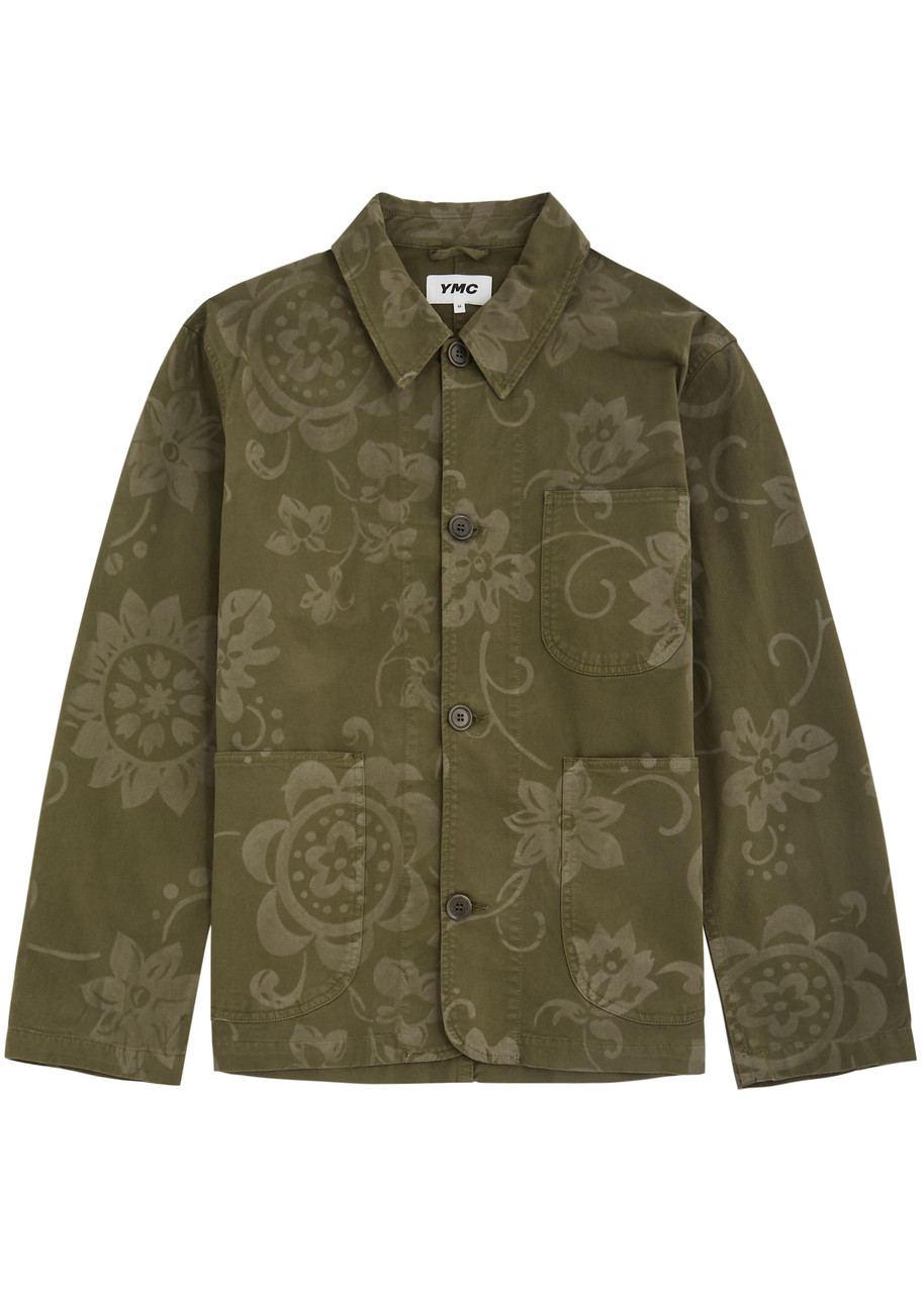 YMC 남성 Labour Chore Printed Stretch-cotton Jacket - Khaki - L 4409652