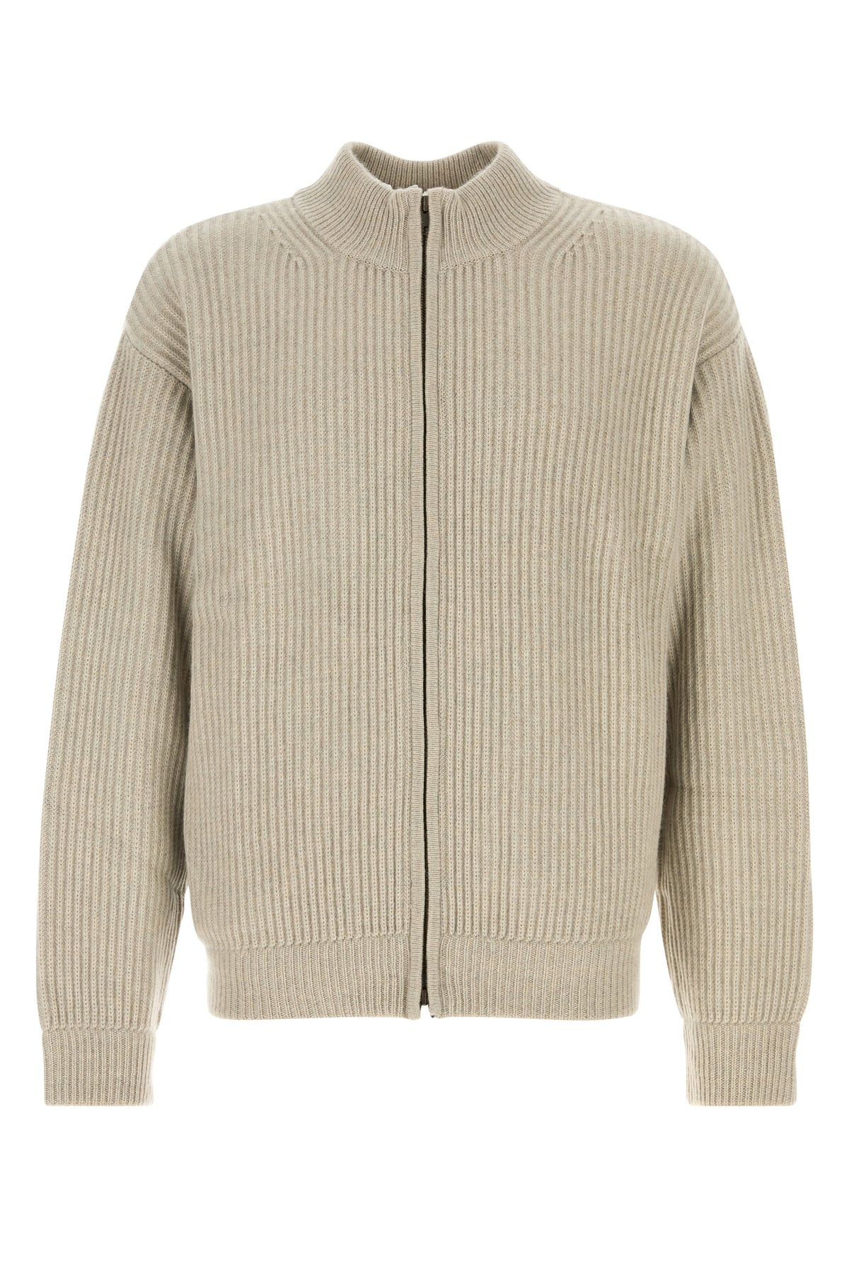 LE KASHA Cardigan Hanoi in cashmere grigio chiaro UOMO