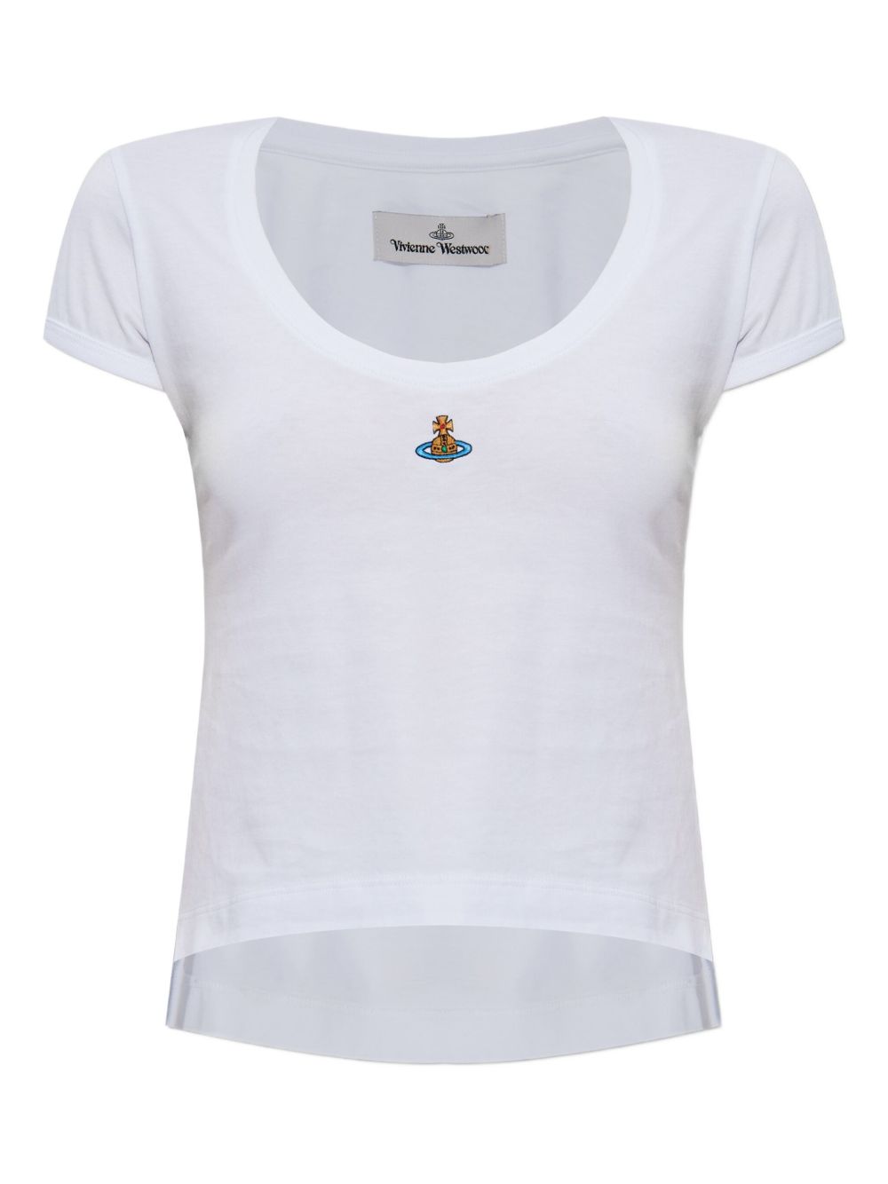 Scoop-neck T-shirt - White