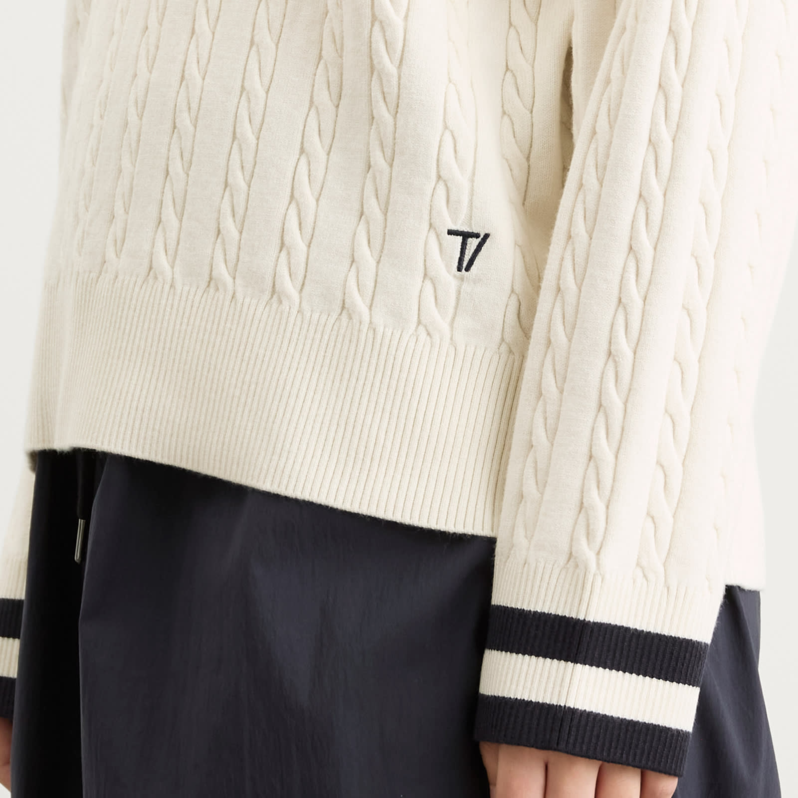 Women's Oversized Cricket Jumper in Ivory