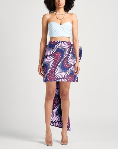 Woman Mini skirt Purple Size M Cotton