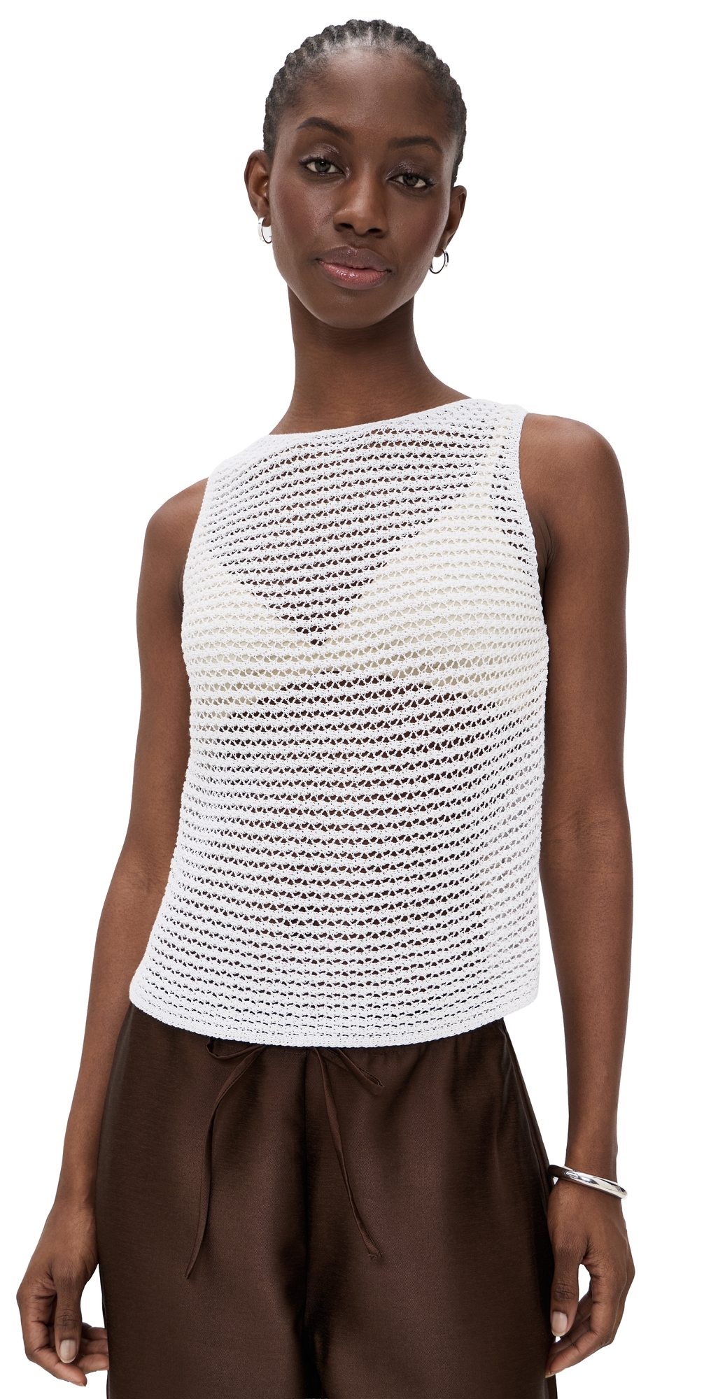 Cotton Cord Tank Top Optic White