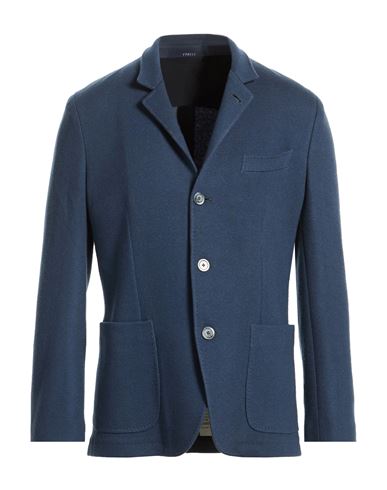 Man Blazer Navy Size 38 Cashmere, Lycra