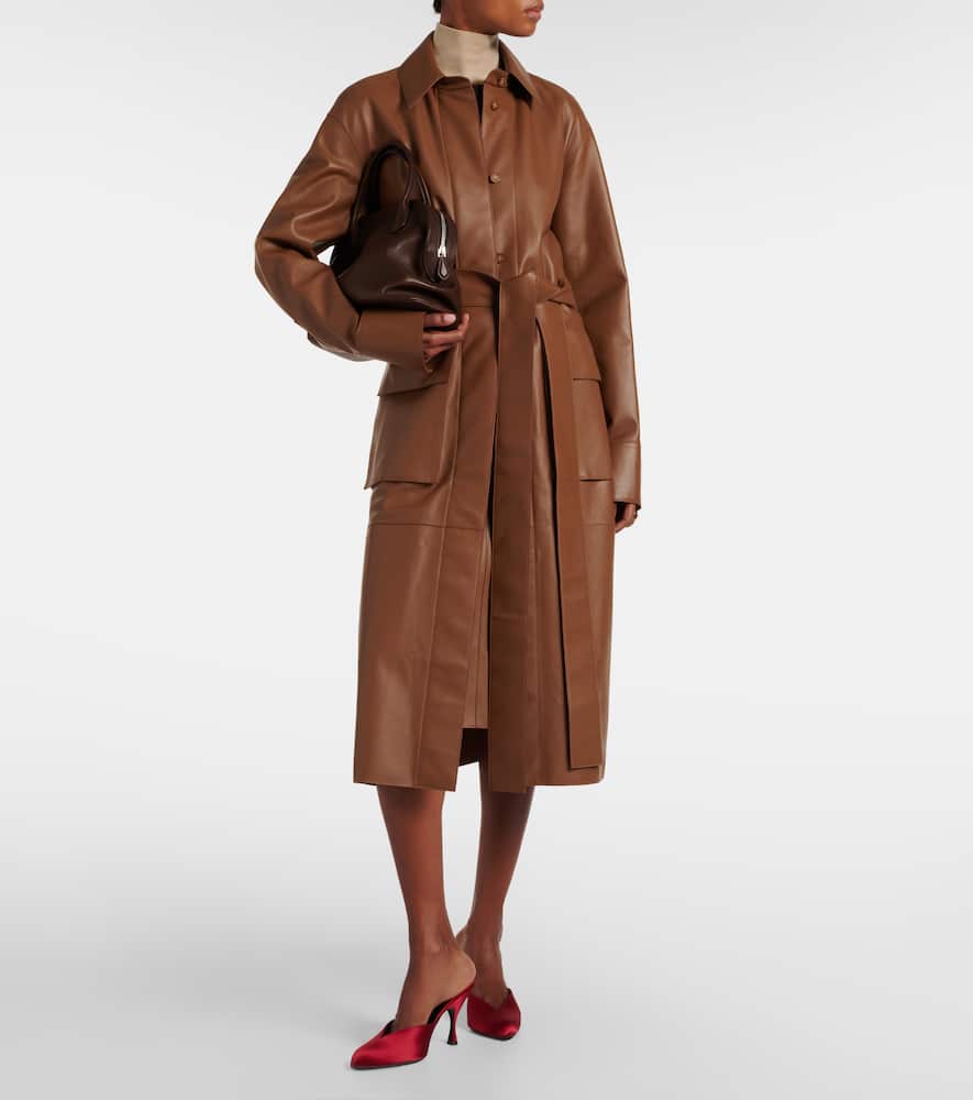 Okabe leather coat