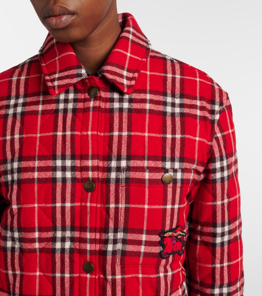 Check wool jacket
