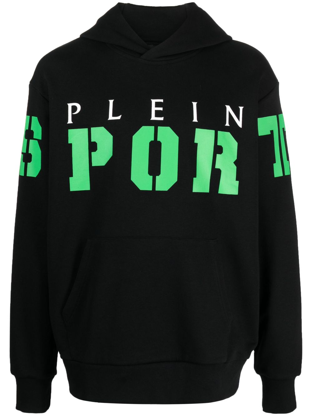 Graphic-print cotton hoodie - White