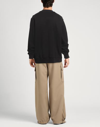 Man Sweatshirt Black Size M Cotton, Elastane