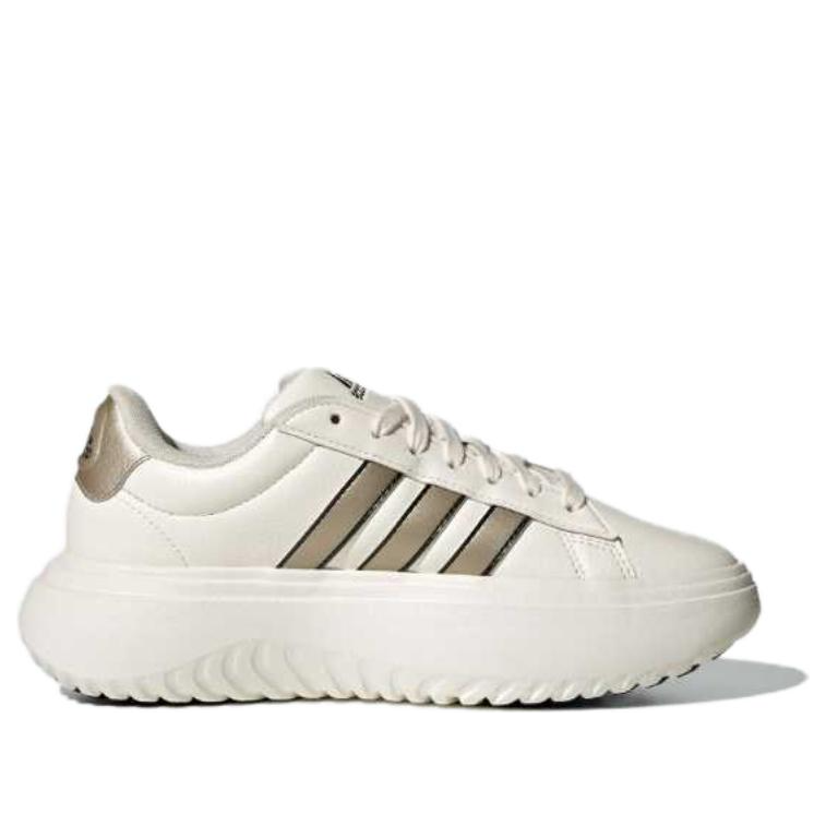 (WMNS) Grand Court Platform Shoes 'Chalk White Cyber Metallic'