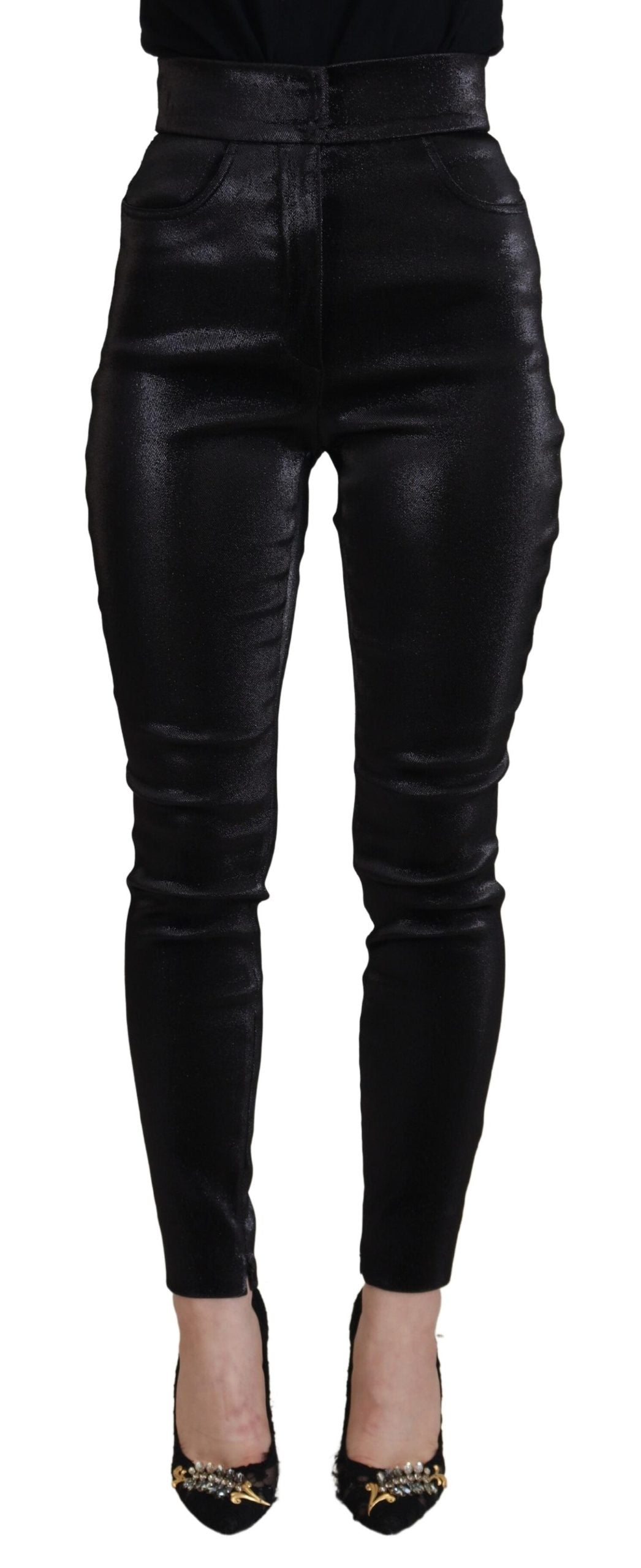 Black Washed Denim Jeans — Black