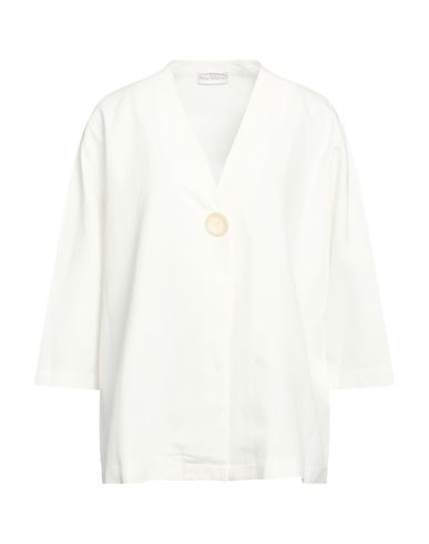 Woman Jacket Off white Size 12 Viscose, Linen
