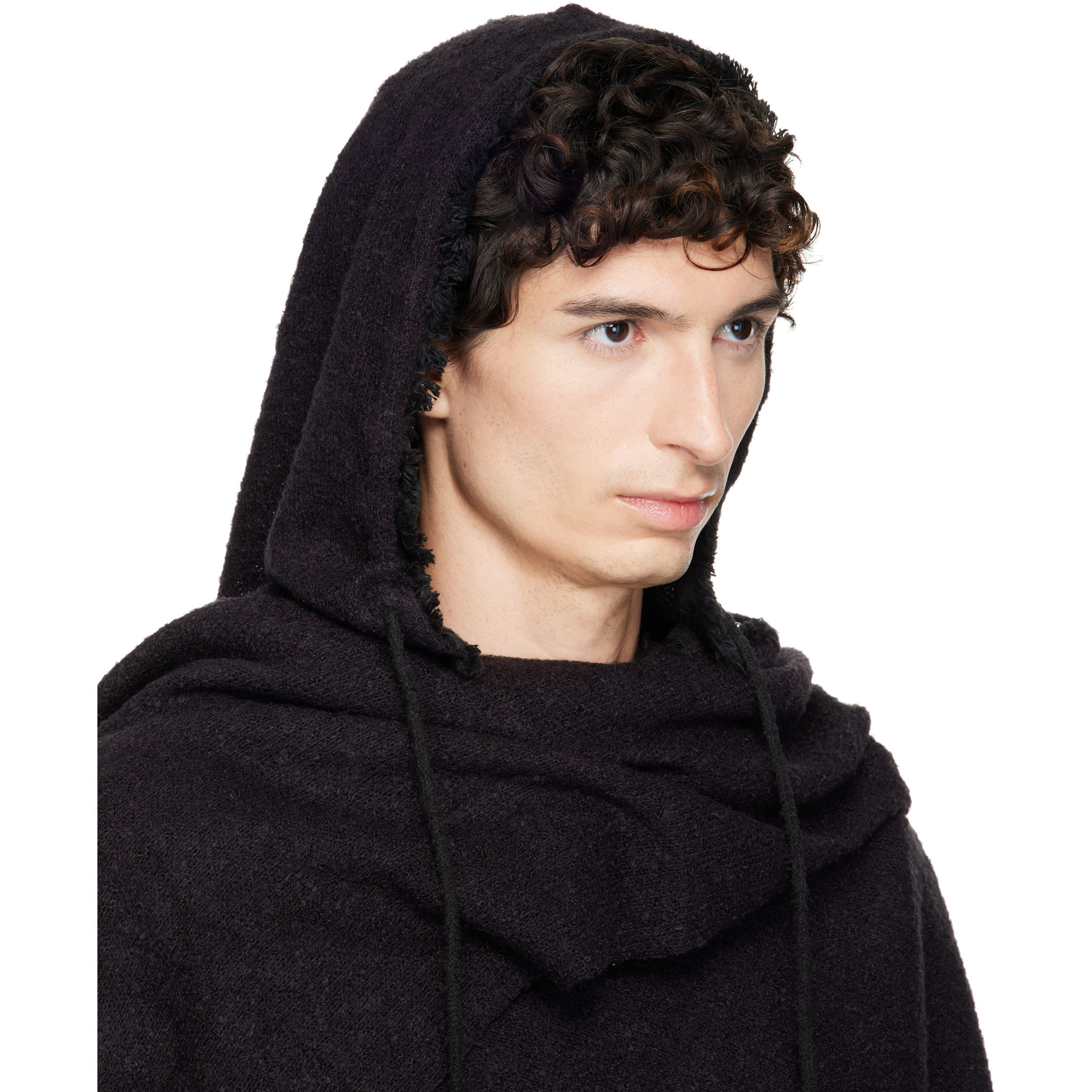 SSENSE Exclusive Black Hooded Zip Scarf