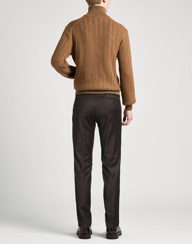 Man Pants Chocolate brown Size 30 Virgin Wool, Elastane