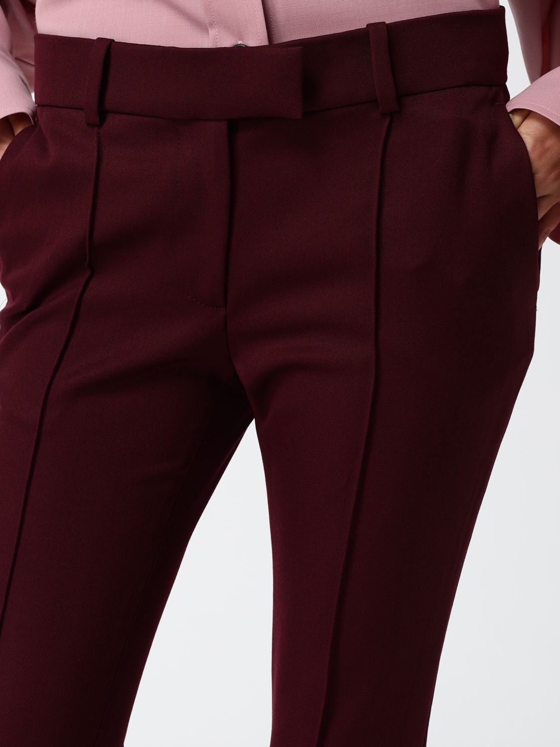 Pants Woman color Burgundy