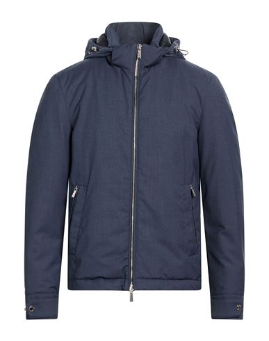 Man Puffer Navy Size 42 Polyester, Viscose