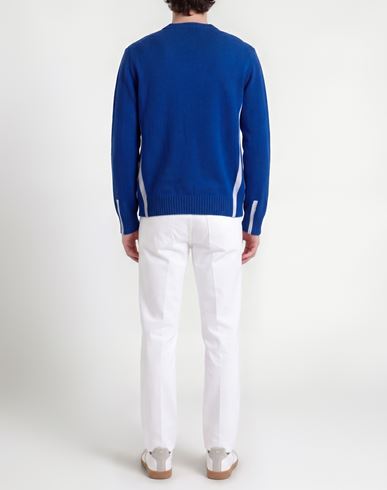 Man Cardigan Blue Size 38 Wool, Polyamide