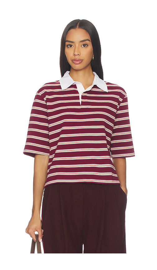 Maude Club x REVOLVE Frankie Top in Burgundy. - L also in M