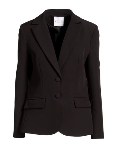 Woman Blazer Black Size M Polyester, Elastic fibres
