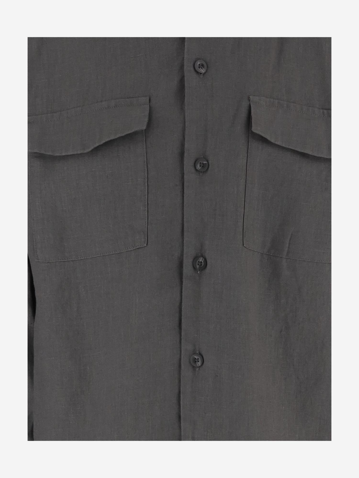 Linen Shirt — Gray