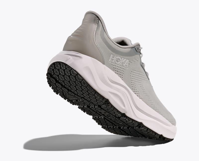 HOKA Women's Arahi SR Shoes in Stellar Grey/White