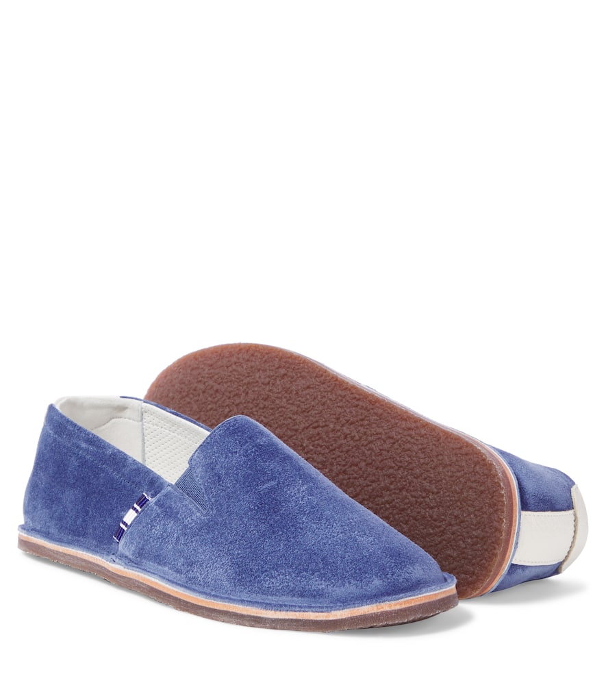 Suede slip-on shoes