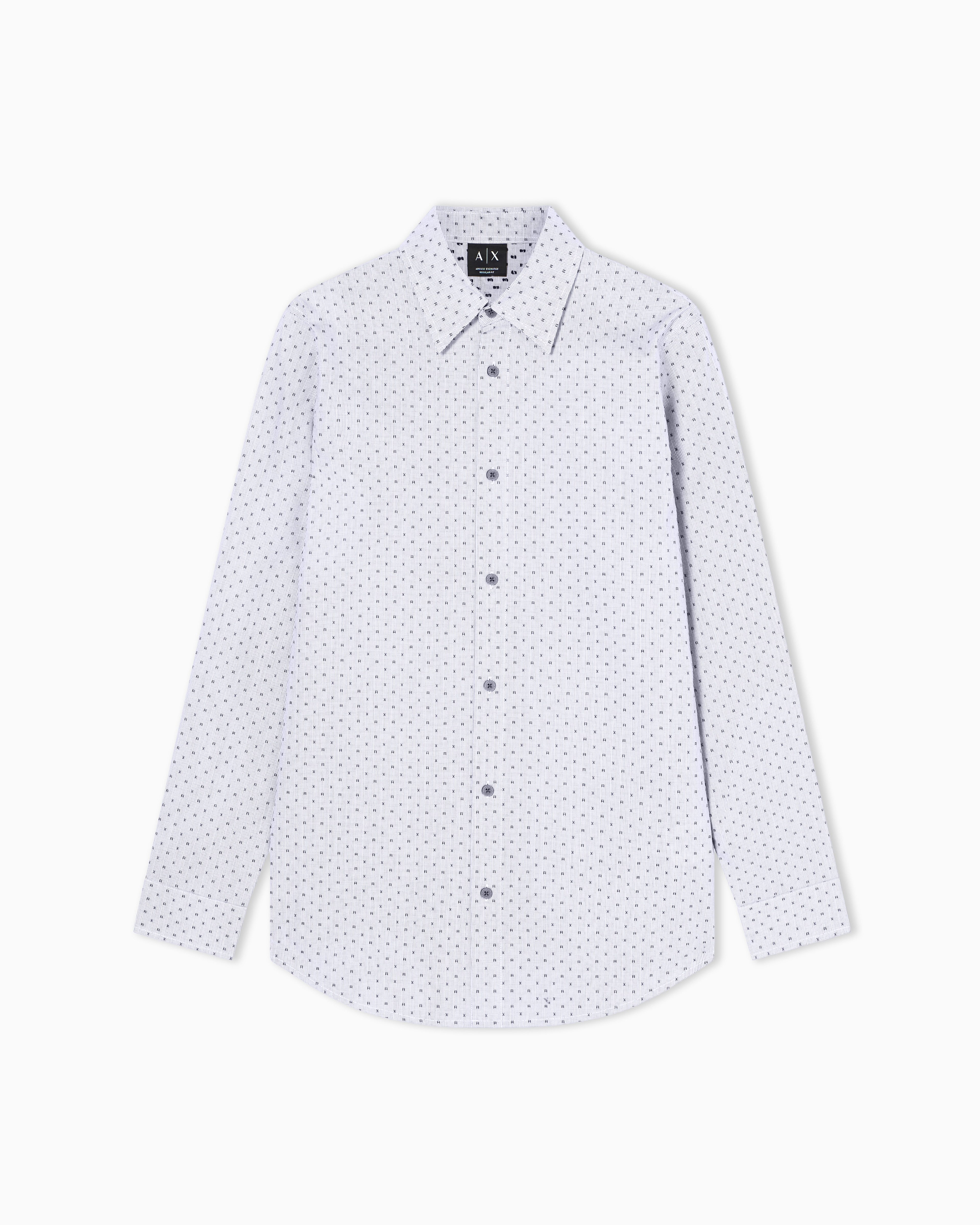 Regular-fit Jacquard Yarn-Dyed Cotton Shirt