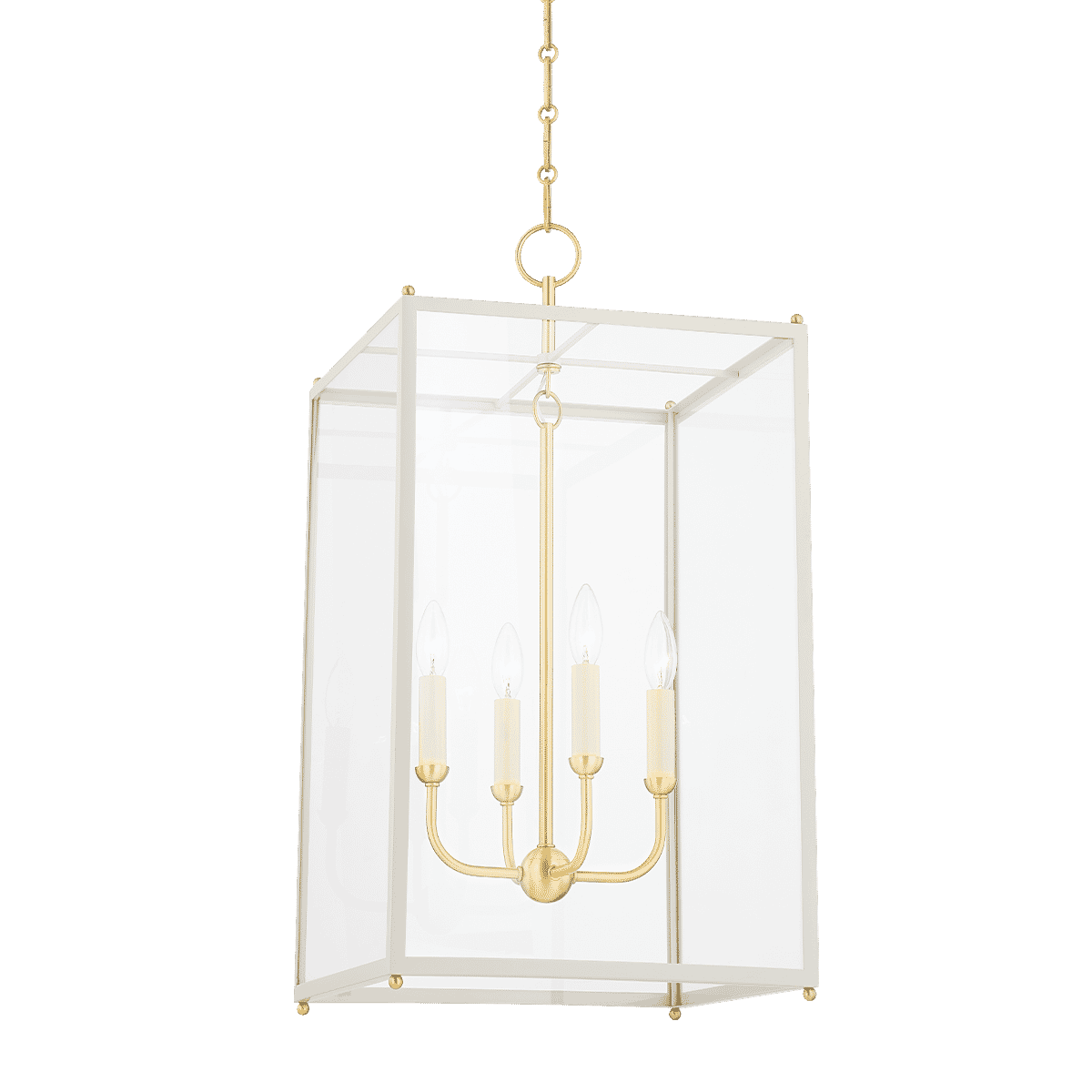Aged Brass Four Light Lantern from the Chaselton Collection