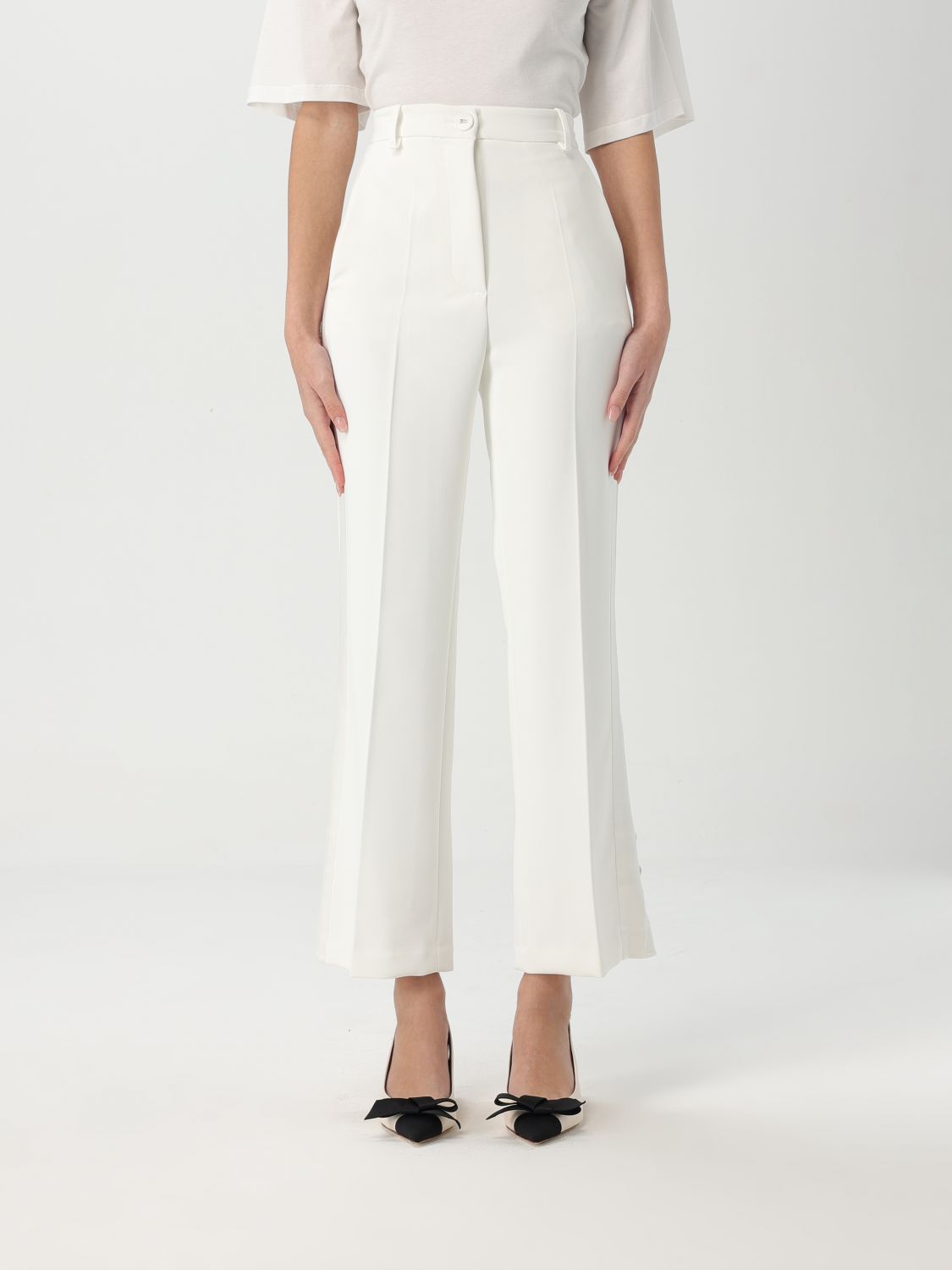 Pants Woman color Ivory