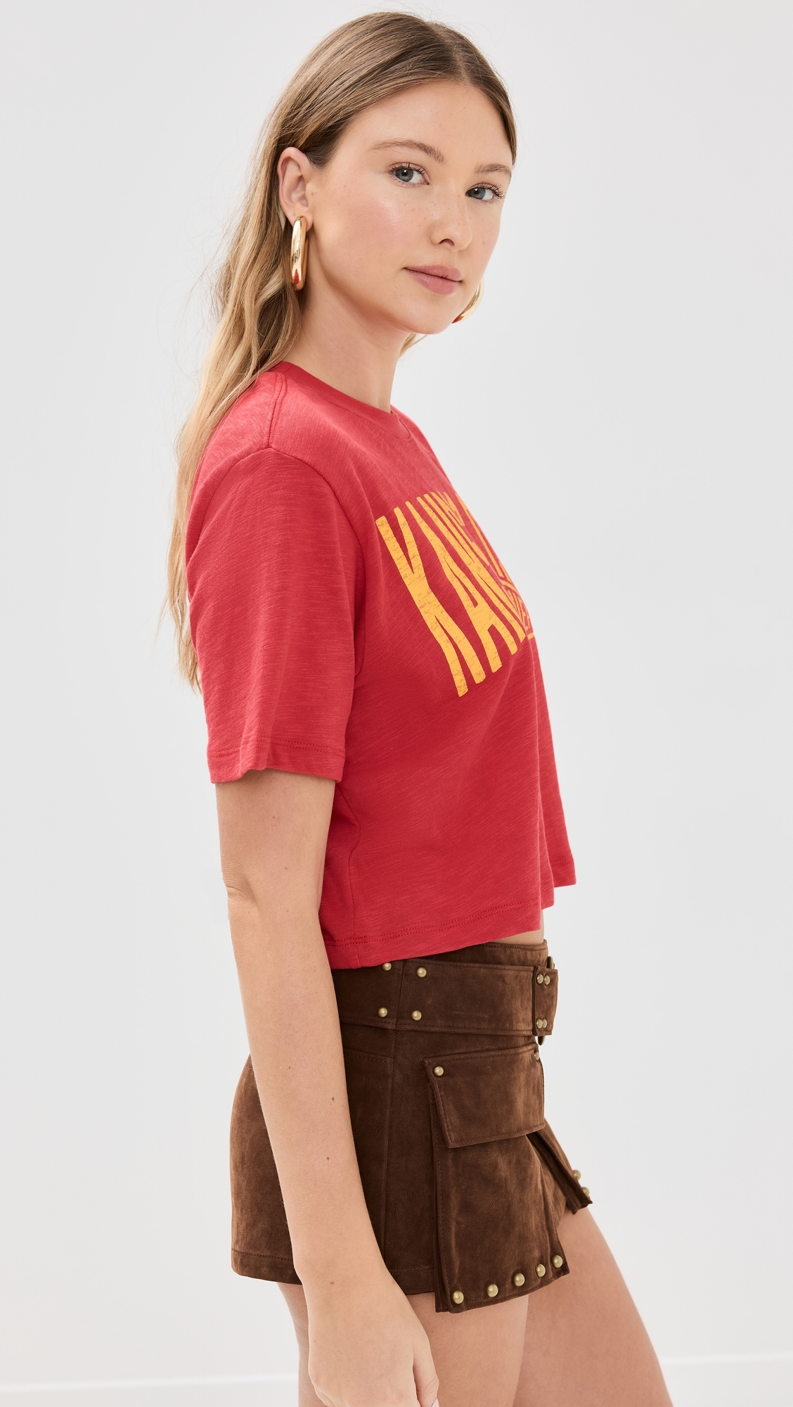 Chiefs Crop Tee Licorice