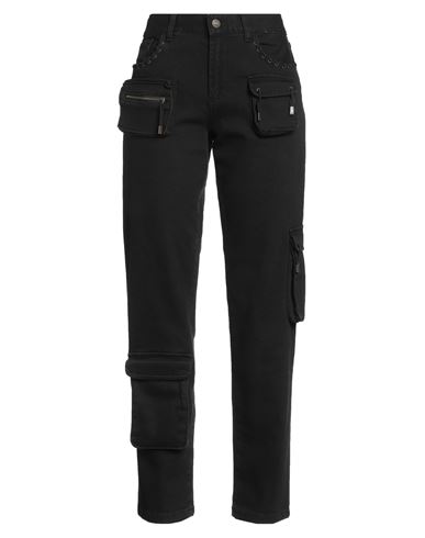 Par. co Denim Woman Pants Black Size 25 Cotton, Recycled cotton, Recycled polyester, Elastane