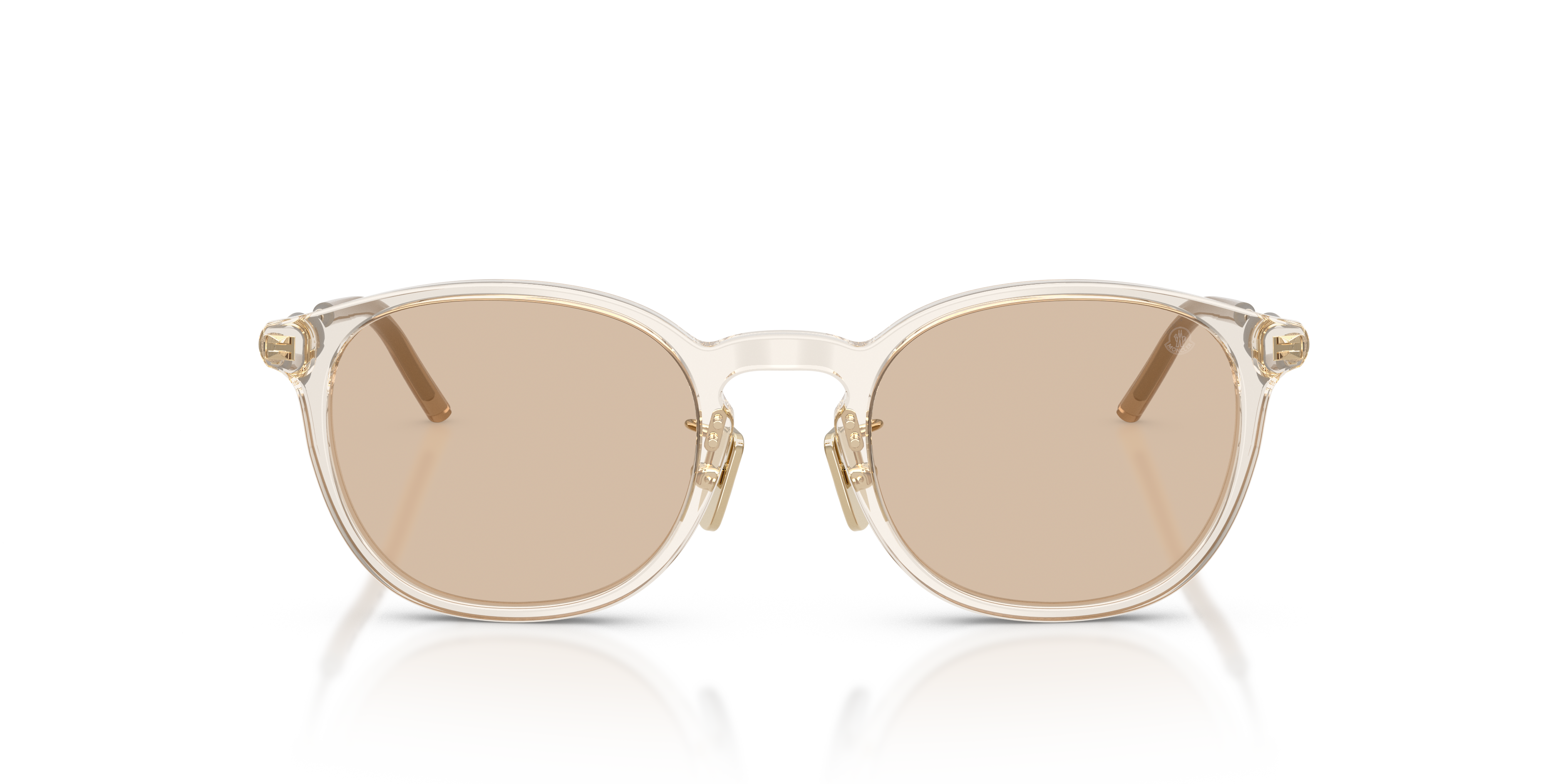 Moncler Unisex Moncler ME6011D BARBB 300393 Gafas de sol Acetato Transparente Marrón Redonda Norma