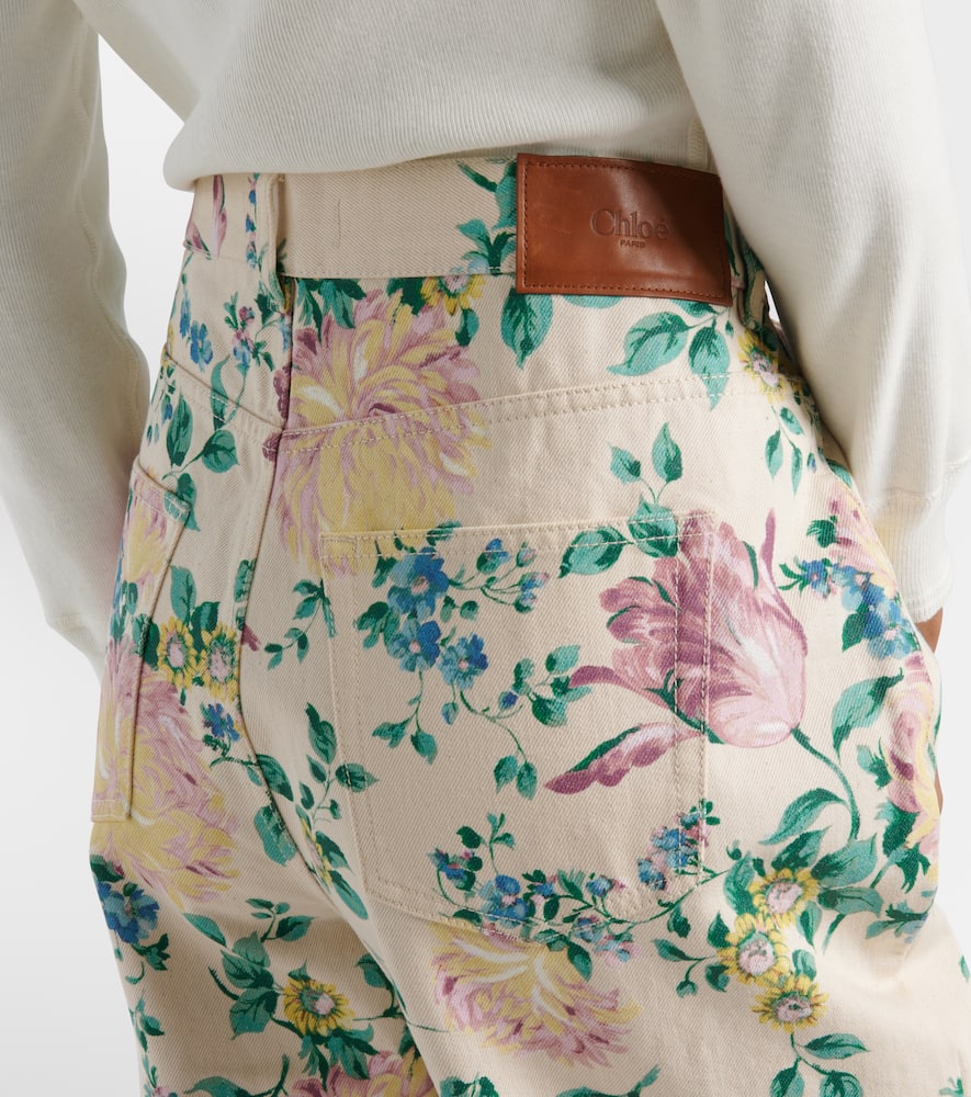 Chloé Floral high-rise flared jeans