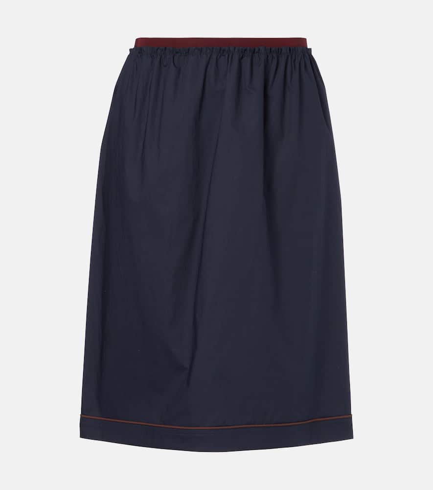 Cotton midi skirt