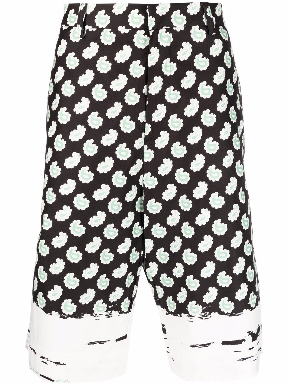 Paisley-print bermuda shorts - Black