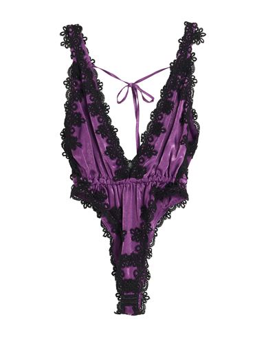 Woman Bodysuit Purple Size 10 Polyamide