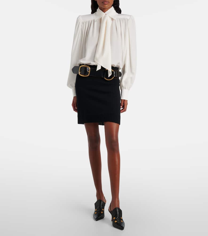 Chloé Scarf-detail silk crêpe de chine blouse
