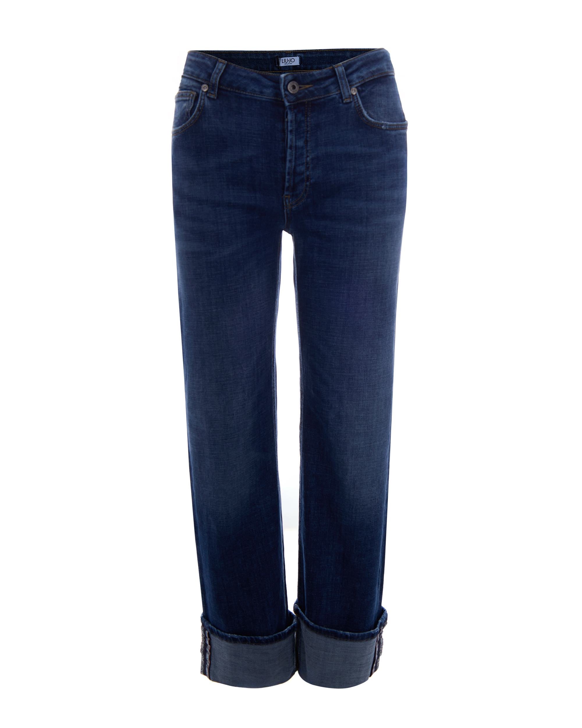 Straight-Leg Cotton Jeans — Blue