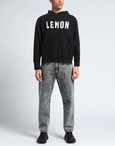 Man Sweatshirt Black Size L Cotton, Polyester, Elastane