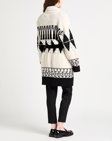 Woman Cardigan Ivory Size 6 Wool