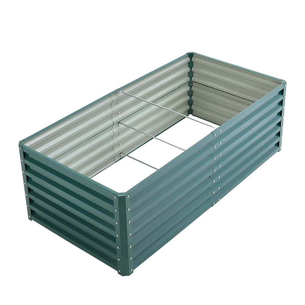 Living And Home Outdoor Metal Raised Garden Bed In Green