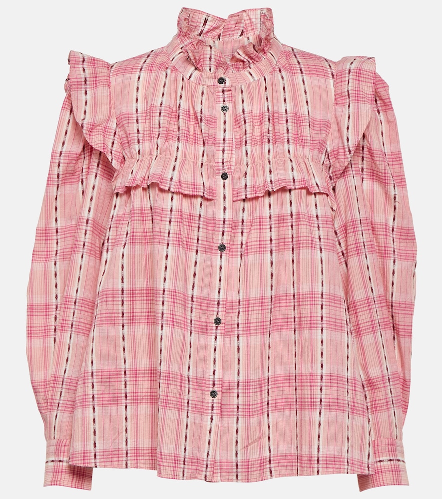 Marant Etoile Idety checked cotton blouse