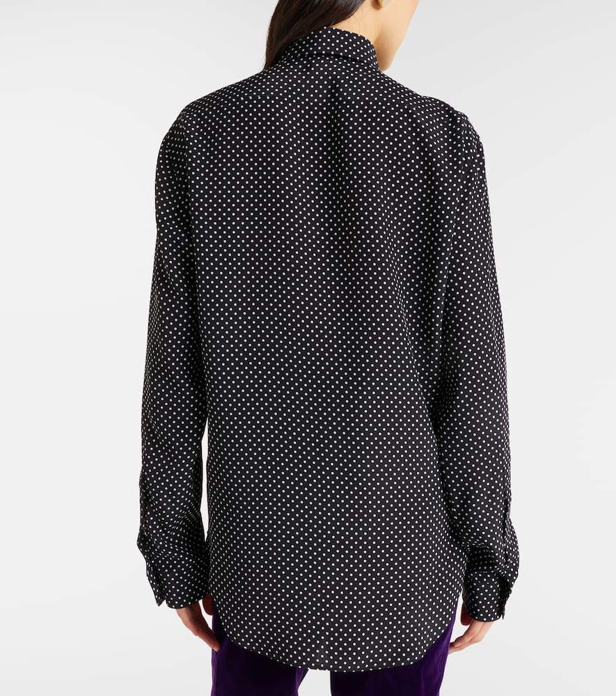 Polka-dot silk shirt