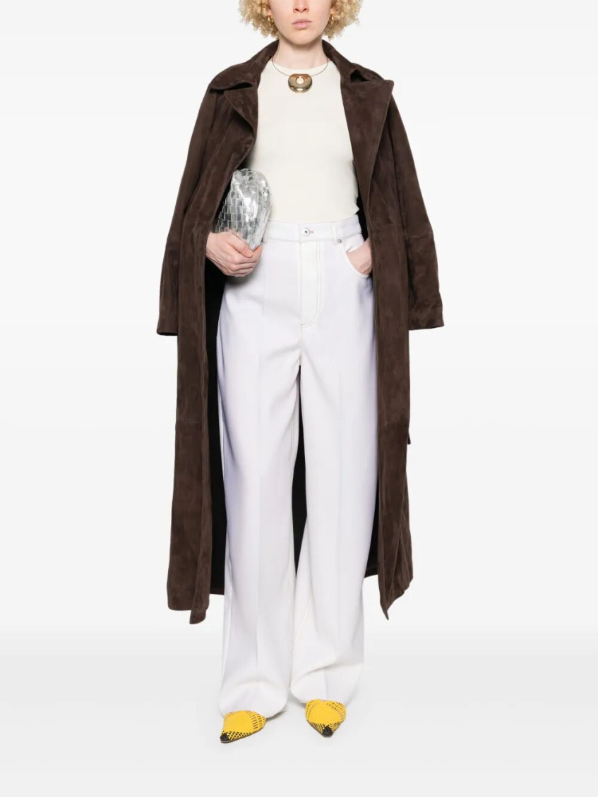 White Straight-Leg Pants