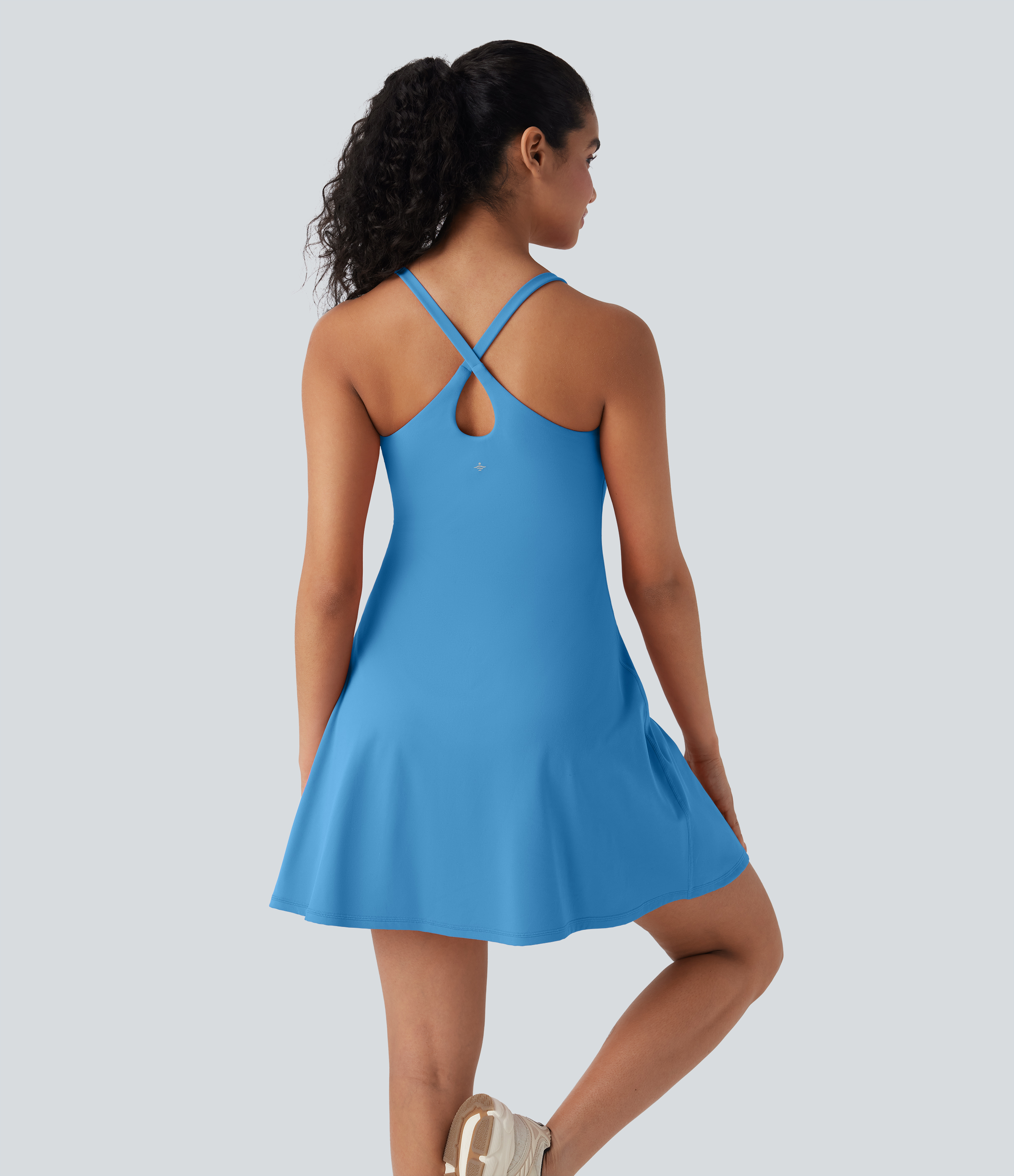 SoftlyZero™ Plush Active Dress-Longer Length-Easy Peezy Edition DD-F Cups Workout Dress - Bonnie Blue