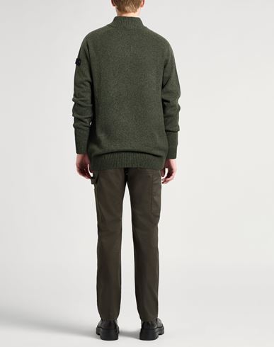 Man Turtleneck Military green Size M Wool, Polyamide